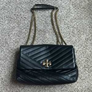 Black Quilted Leather Shoulder Bag